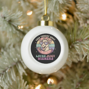 Grappig Deze Keelgeit Houdt van Sappige Worstjes Keramische Bal Ornament