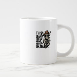 Grappig "Deze Lama Wil Jouw Drama Niet" T-Shirt Grote Koffiekop