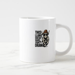 Grappig "Deze Lama Wil Jouw Drama Niet" T-Shirt Grote Koffiekop