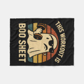 Grappig deze workout is boekenblad Halloween Ghost Fleece Deken (Voorkant (Horizontaal))