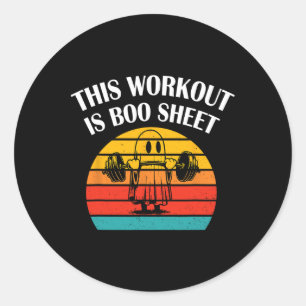 Grappig deze workout is boekenblad Halloween Ghost Ronde Sticker