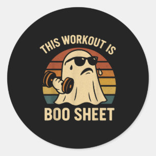 Grappig Deze Workout Is Boo Blad Halloween Geest E Ronde Sticker