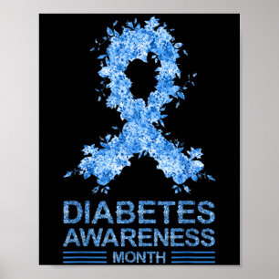 Grappig Diabetisch Bewustzijn Diabetes Type 1 2 Pa Poster
