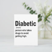 Grappig Diabetische type 1 Definitie Bewustzijn Ge Briefkaart (Staand voorkant)