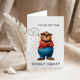 Grappig Diddly Squat Humor Vaderdag Kaart