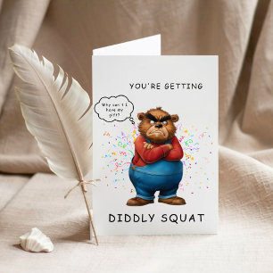 Grappig Diddly Squat Humor Vaderdag Kaart