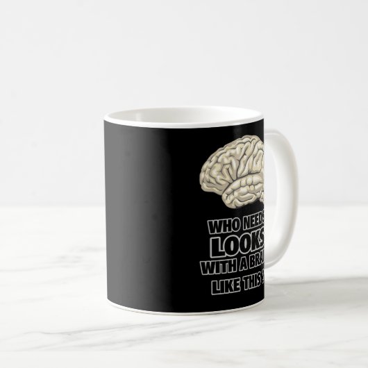 Grappig die er zwart en wit uitziet koffiemok (Voorkant rechts)