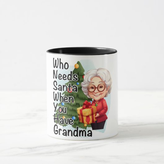 Grappig die Kerstman nodig heeft als je oma hebt Mok (Midden)