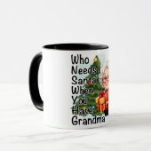 Grappig die Kerstman nodig heeft als je oma hebt Mok (Voorkant links)