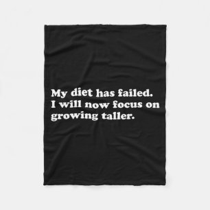Grappig Dieet Citaat Sarcasme Afvallen Humor Fleece Deken