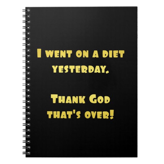 Grappig dieet grap notitieboek (Voorkant)