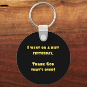 Grappig dieet grap sleutelhanger (Voorkant)