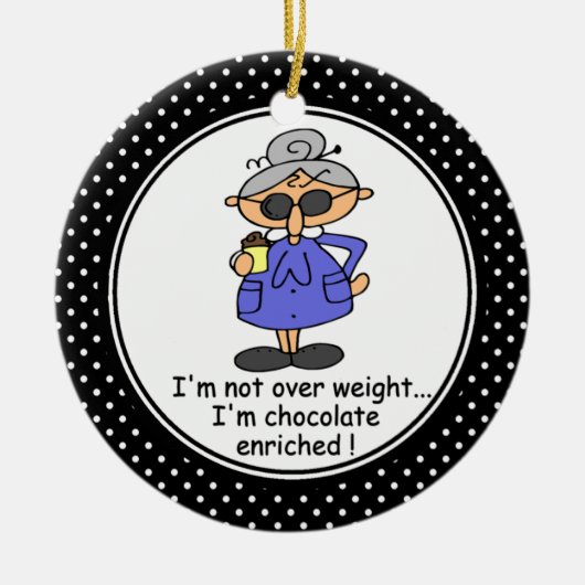Grappig Dieet Humor Kerst Ornament (Voorkant)