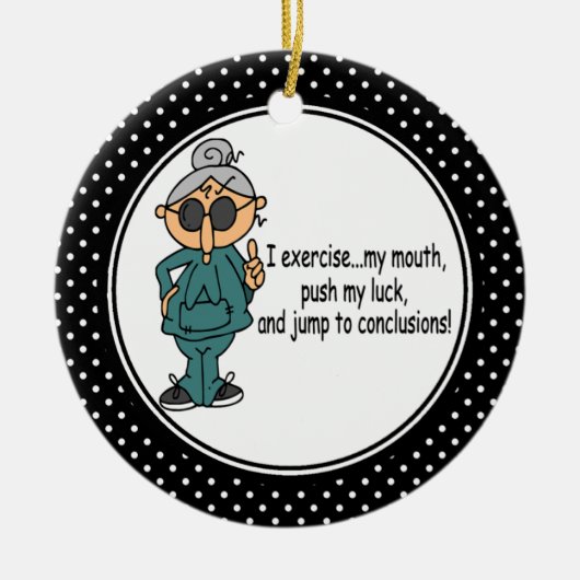 Grappig Dieet Humor Kerst Ornament (Voorkant)