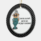 Grappig Dieet Humor Kerst Ornament (Links)