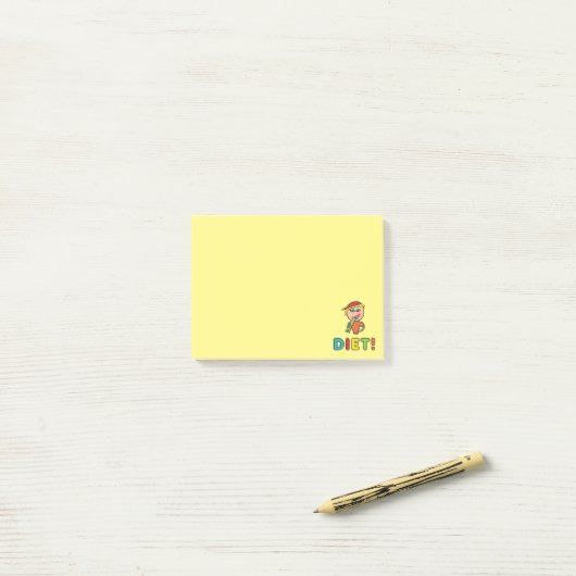 Grappig dieet! post-it® notes (Op bureau)