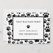 Grappig Dier Custom Dog Foto Kerst Afbeelding Feestdagenkaart (Achterkant)