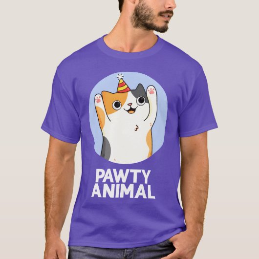 Grappig Dier Cute Feest Dier Kat Grappig T-shirt (Voorkant)