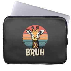Grappig dier Giraffe Meme Gezicht Festieve Kerst T Laptop Sleeve