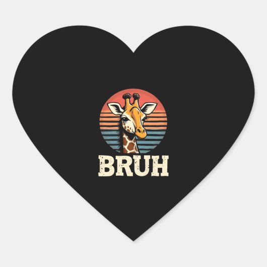 Grappig dier Giraffe Meme-gezicht Festive Kerst T- Hart Sticker (Voorkant)