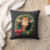 Grappig dier Giraffe Meme Gezicht Festive Kerst T- Kussen (Deken)