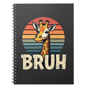 Grappig dier Giraffe Meme-gezicht Festive Kerst T- Notitieboek