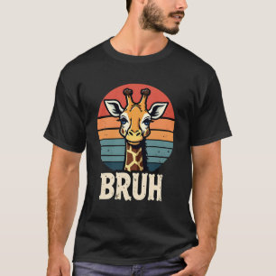 Grappig dier Giraffe Meme-gezicht Festive Kerst T- T-shirt