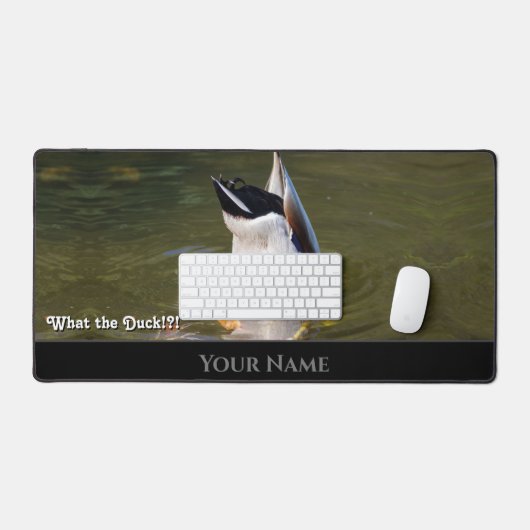 Grappig dier grappig eend duiken eend zwemmen bureaumat (Keyboard & Muis)
