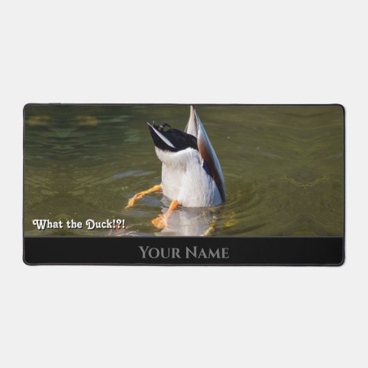 Grappig dier grappig eend duiken eend zwemmen bureaumat (Voorkant)