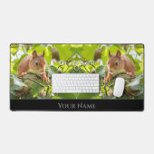 Grappig dier grappige eekhoorn laten we gaan noten bureaumat (Keyboard & Muis)