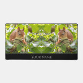 Grappig dier grappige eekhoorn laten we gaan noten bureaumat (Voorkant)