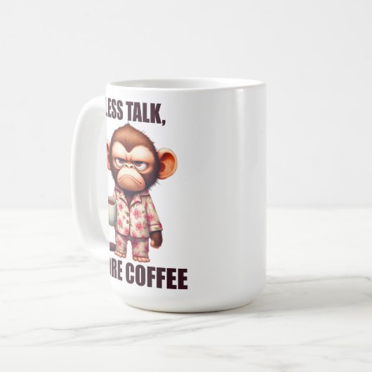 Grappig Dier/Koffie/Aap Koffiemok (Voorkant links)