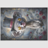 Grappig Dier met Pet Decoupage papier. Tissuepapier (Voorkant)