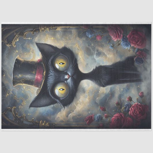 Grappig Dier met Pet Decoupage papier. Tissuepapier (Voorkant)