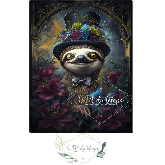 Grappig Dier met Pet Decoupage papier. Tissuepapier