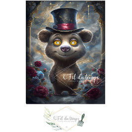 Grappig Dier met Pet Decoupage papier. Tissuepapier