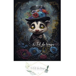 Grappig Dier met Pet Decoupage papier. Tissuepapier