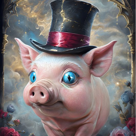 Grappig Dier met Pet Decoupage papier. Tissuepapier