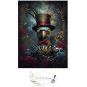 Grappig Dier met Pet Decoupage papier. Tissuepapier