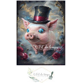 Grappig Dier met Pet Decoupage papier. Tissuepapier