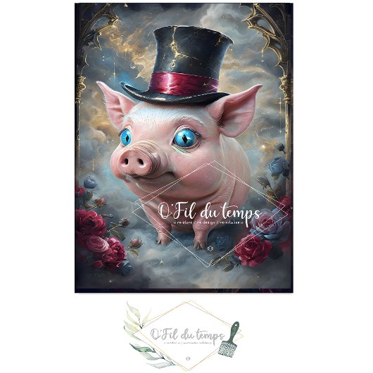 Grappig Dier met Pet Decoupage papier. Tissuepapier