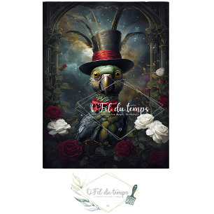 Grappig Dier met Pet Decoupage papier. Tissuepapier