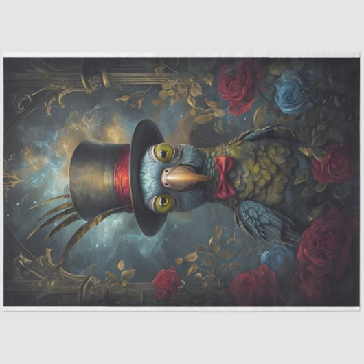 Grappig Dier met Pet Decoupage papier. Tissuepapier (Voorkant)