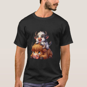 grappig dier voor jongens en meisjes hooglandrund t-shirt
