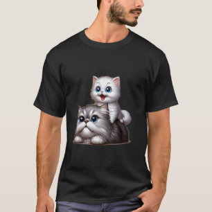 grappig dier voor jongens en meisjes kat poesje t-shirt