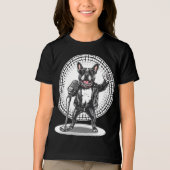 Grappig Dieren Cadeau | Coole Hond Rockster Tri-Blend Shirt (Voorkant)