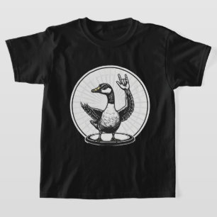 Grappig Dieren Muziek Cadeau Coole Gans Rockdans T-shirt