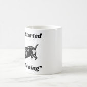 Grappig dierenarts citaat: Het is net begonnen dez Koffiemok (Center)