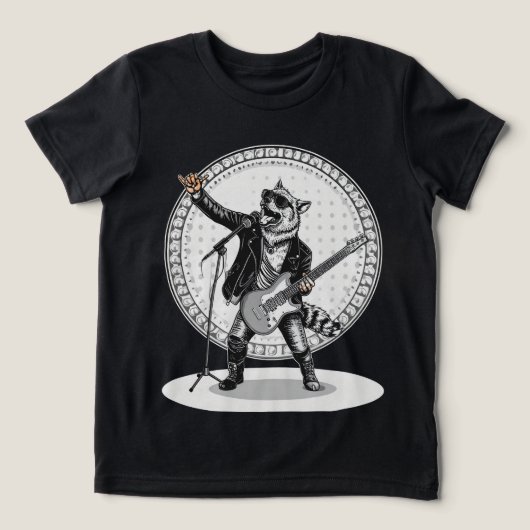 Grappig Dierencadeau | Cool Dog Rock Star Tri-Blend Shirt (Design voorkant)