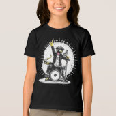 Grappig Dierencadeau | Cool Dog Rock Star Tri-Blend Shirt (Voorkant)